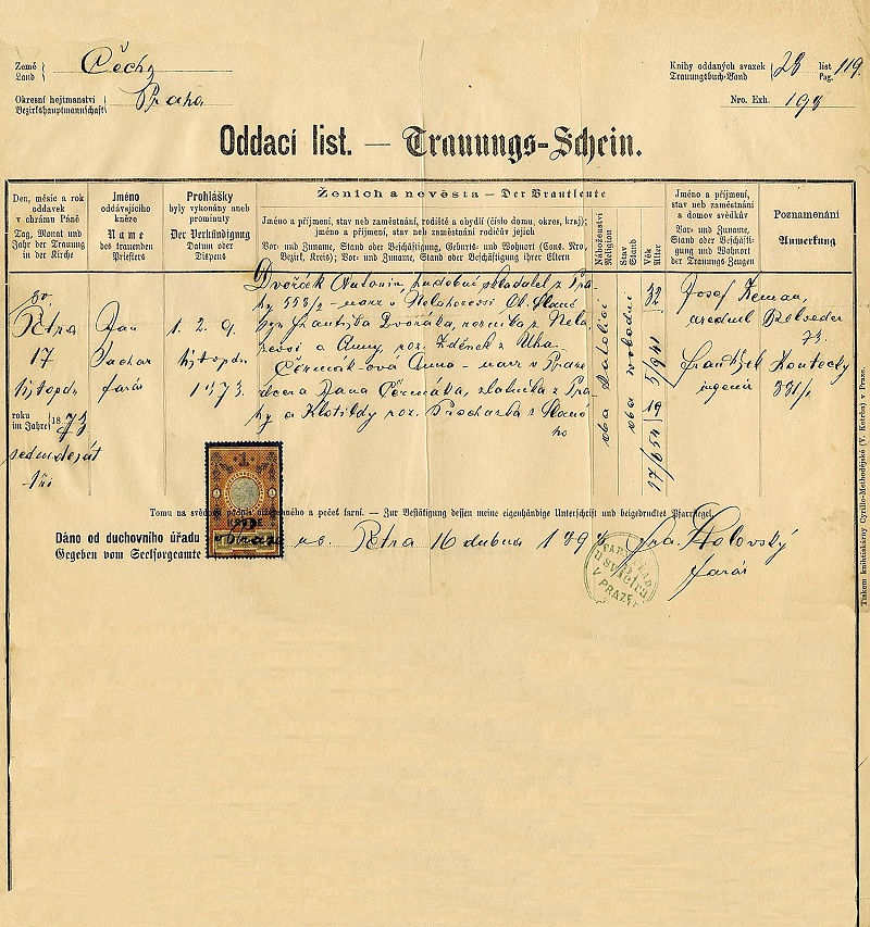 marriage certificate