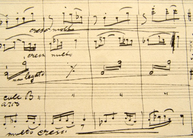 1st movement SYMPHONY NO. 9 "FROM THE NEW WORLD" - detail of the score