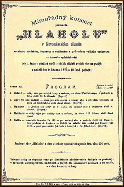 public notice announcing the premiere of Hymn