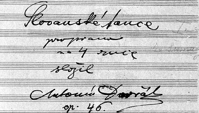Slavonic Dances - title page of the score