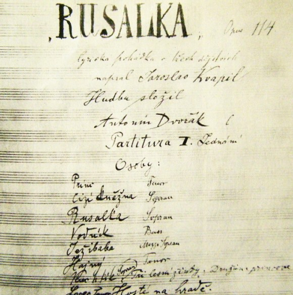 Rusalka - title page of the score